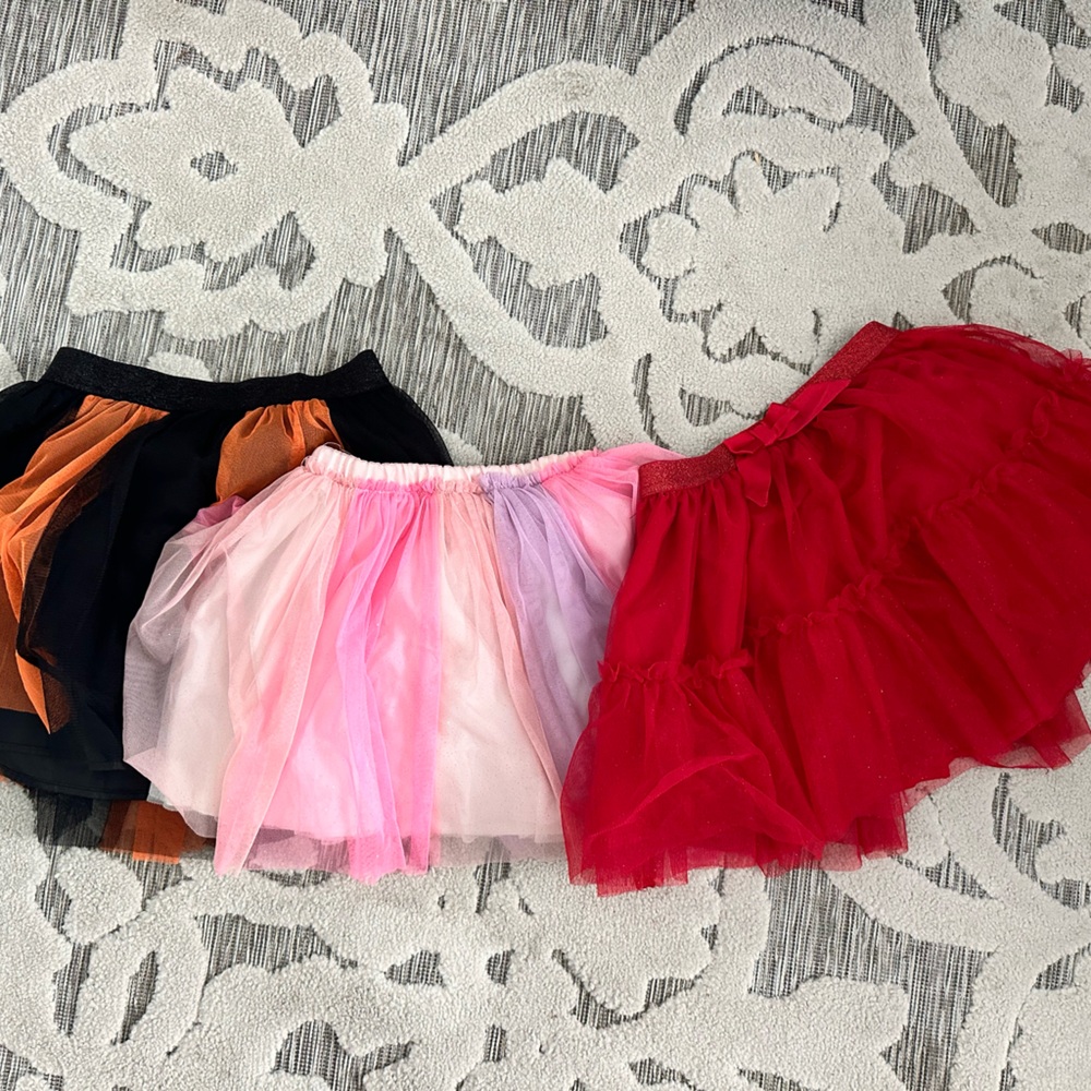 THREE tulle skirts